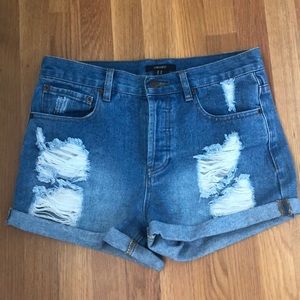 Distressed Jean Shorts